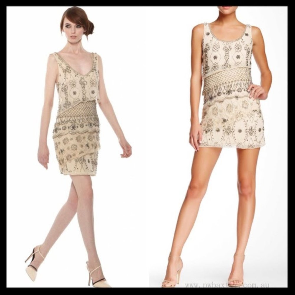 alice + olivia // adelia embellished flapper dress